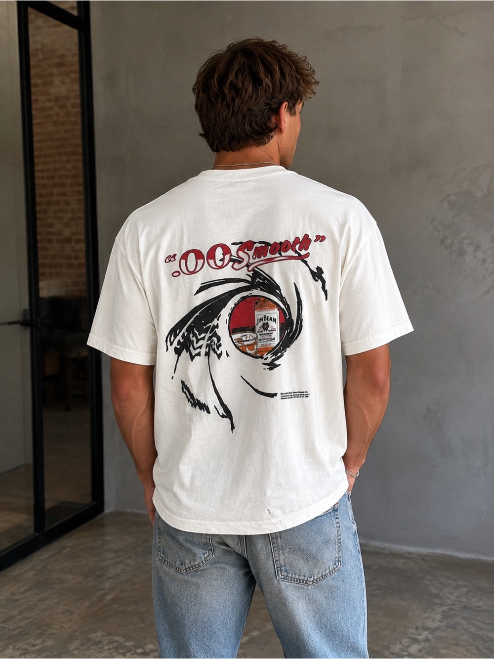Vintage 90s Jim Beam 007 Graphic Tee